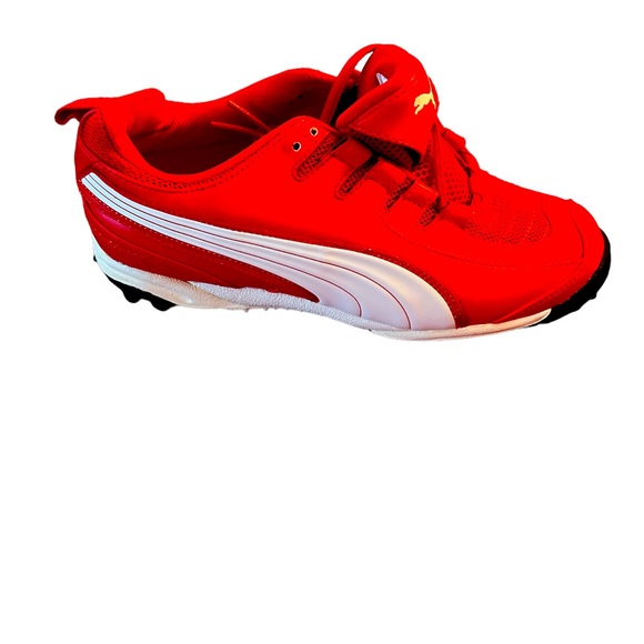 Red and white puma sneakers size 8 never worn before in good condition - Picture 1 of 6